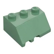 Brick Wedged, Sloped 45° 3 x 3 Right, Sand Green
