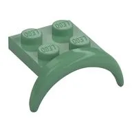 Wheel Arch, Mudguard 2 x 3 x 1 1/3 with 2 x 2 Plate, Sand Green
