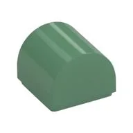 Brick Curved 1 x 1 x 2/3 Double Curved Top, No Studs, Sand Green