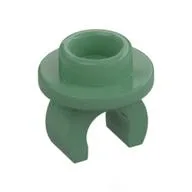 Plate Special Round 1 x 1 with Hollow Stud and Underside Clip, Sand Green