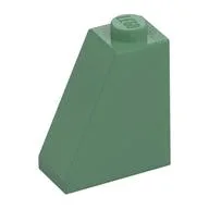 Brick Sloped 65° 2 x 1 x 2, Sand Green