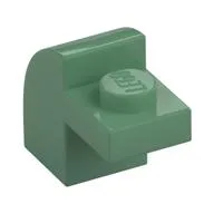 Brick Curved 1 x 2 x 1 1/3 with Curved Top, Sand Green