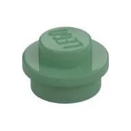 Plate Round 1 x 1 with Solid Stud, Sand Green