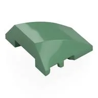 Brick Wedged, Curved 4 x 3 No Studs [Plain], Sand Green