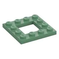 Plate Special 4 x 4 with 2 x 2 Opening, Sand Green