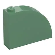 Brick Curved 1 x 4 x 2 2/3, Sand Green