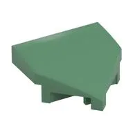 Brick Wedged, Curved 2 x 2 with Stud Notches, Sand Green