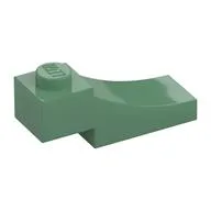 Brick Curved, 3 x 1 with 1/3 Inverted Cutout, Sand Green