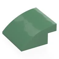 Brick Curved 4 x 4 x 1 2 / 3, Sand Green
