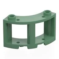 Window Round 3 x 3 x 2, Sand Green