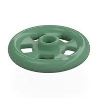 Plate Special Round 1 x 1 Stud with 3 x 3 Ring Around, Sand Green