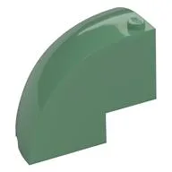 Brick Round Corner 5 x 5 x 3 1/3 Quarter Dome Top [Plain], Sand Green