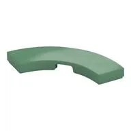 Tile 3 x 3 Curved, Macaroni, Sand Green