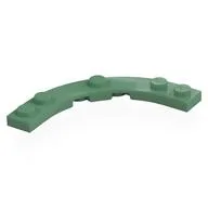 Plate Round Corner 5 x 5 with 4 x 4 Round Cutout, Sand Green