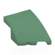 Brick Wedged, Curved 3 x 2 with Stud Notch Right, Sand Green