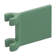 Flag 2 x 2 Square, Flared Clip Edge [Thick Clips], Sand Green