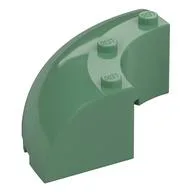 Brick Round Corner 6 x 6 x 2, Sand Green