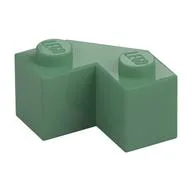 Brick Wedged 2 x 2 Facet, Sand Green