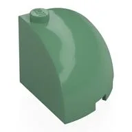 Brick Round Corner 3 x 3 x 2 Dome Top, Sand Green