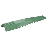 Brick Wedged, Curved 16 x 4 Triple without Inner Ridges, Sand Green