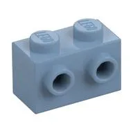 Brick Special 1 x 2 with 2 Studs on 1 Side, Sand Blue