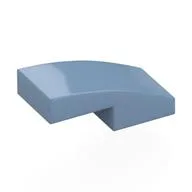 Brick Curved 2 x 1 No Studs [1/2 Bow], Sand Blue