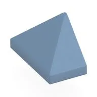Brick Sloped 45° 2 x 1 Triple with Inside Stud Holder, Sand Blue