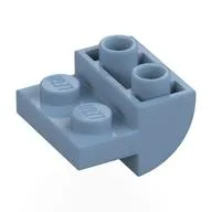 Brick Curved Inverted 2 x 2 with 1 x 2 Cutouts, Sand Blue