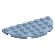 Plate Round Half 4 x 8, Sand Blue