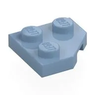 Wedge Plate 2 x 2 Cut Corner, Sand Blue
