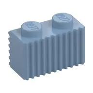 Brick Special 1 x 2 with Grille, Sand Blue