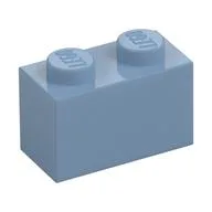 Brick 1 x 2, Sand Blue