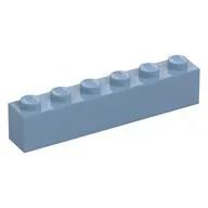 Brick 1 x 6, Sand Blue
