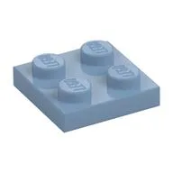 Plate 2 x 2, Sand Blue
