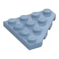 Wedge Plate 4 x 4 Cut Corner, Sand Blue