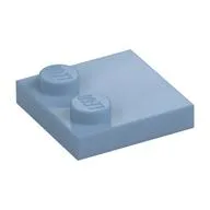 Plate Special 2 x 2 with Only 2 studs, Sand Blue