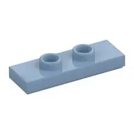 Plate Special 1 x 3 with 2 Studs with Groove and Inside Stud Holder (Jumper), Sand Blue