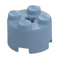 Brick Round 2 x 2 with Axle Hole, Sand Blue