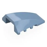 Brick Wedged, Curved 4 x 4 No Top Studs, Sand Blue