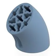 Brick Round 3 x 3 D. Tube with 45° Elbow and Axle Holes (Crossholes) at Each End, Sand Blue