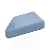 Tile 1 x 2 with Stud Notch Right, Sand Blue