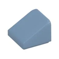 Brick Sloped 30° 1 x 1 x 2/3 (Cheese Slope), Sand Blue