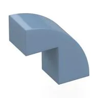 Brick Curved 1 x 2 x 1 2/3 with 1 Cutout, Sand Blue
