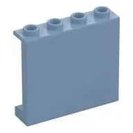 Panel 1 x 4 x 3 [Side Supports / Hollow Studs], Sand Blue