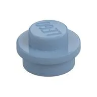 Plate Round 1 x 1 with Solid Stud, Sand Blue