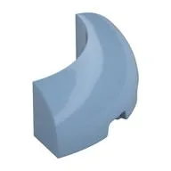Brick Round Corner 3 x 3 x 1 No Studs, Sand Blue