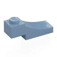 Brick Curved, 3 x 1 with 1/3 Inverted Cutout, Sand Blue