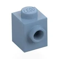 Brick Special 1 x 1 with Stud on 1 Side, Sand Blue