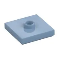 Plate Special 2 x 2 with Groove and Center Stud (Jumper), Sand Blue