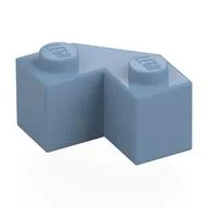 Brick Wedged 2 x 2 Facet, Sand Blue